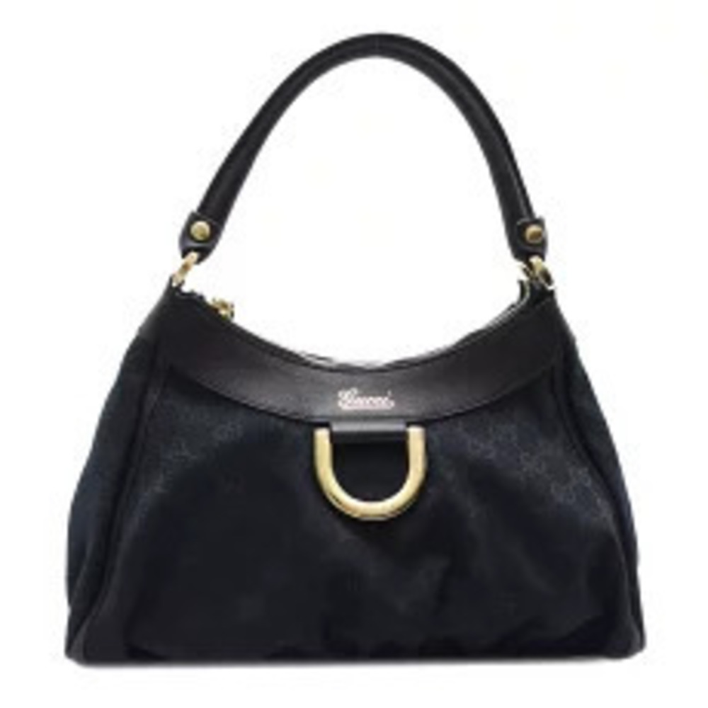 Gucci Handbag canvas leather black